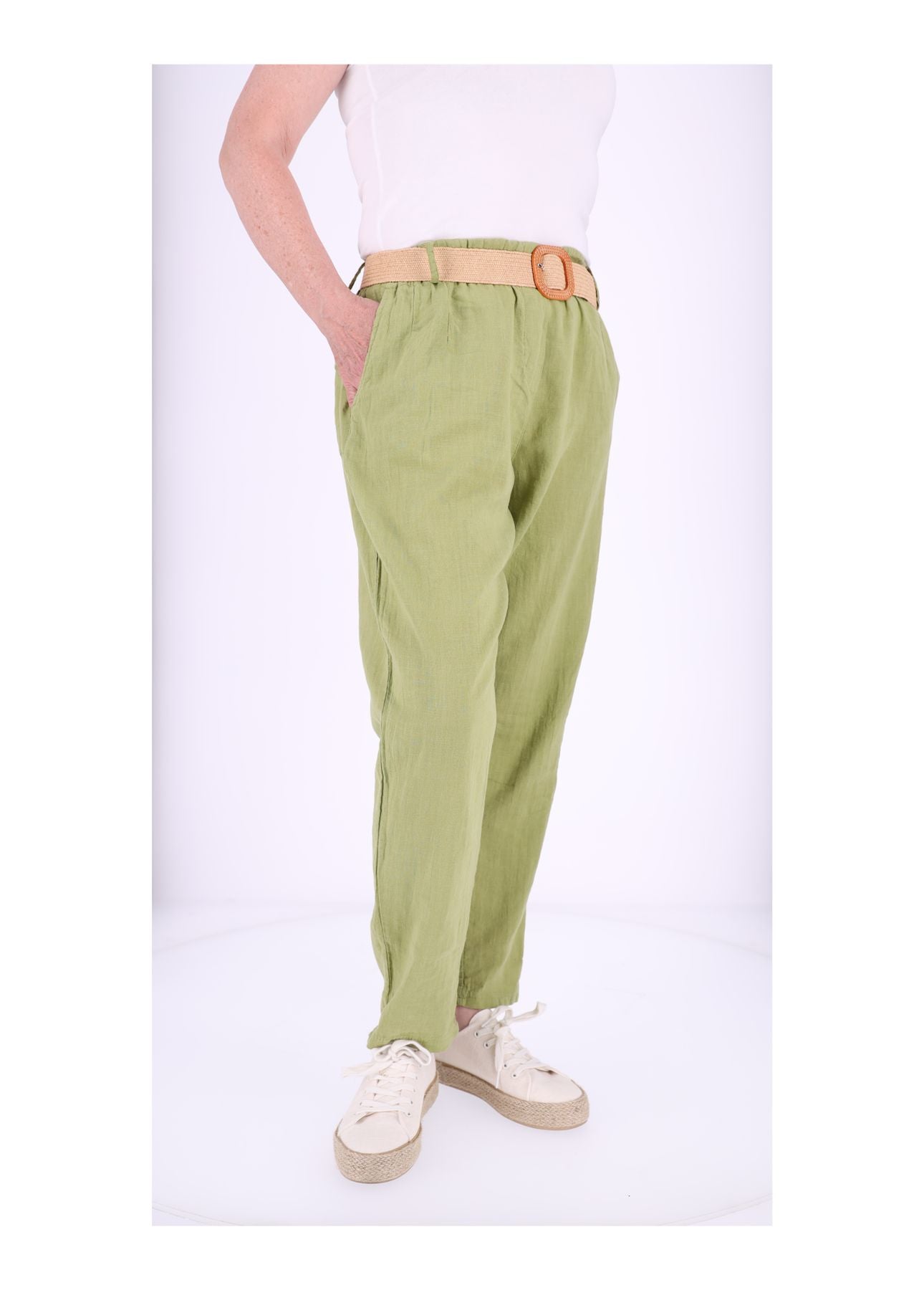 Leinenhose Damen mit Gürtel