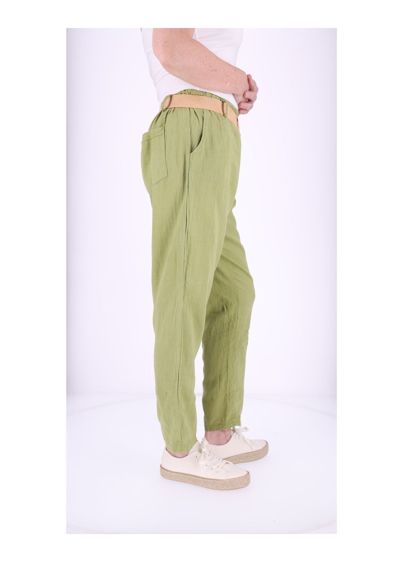 Leinenhose Damen mit Gürtel