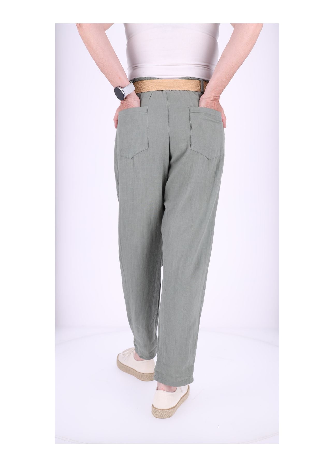 Leinenhose Damen mit Gürtel
