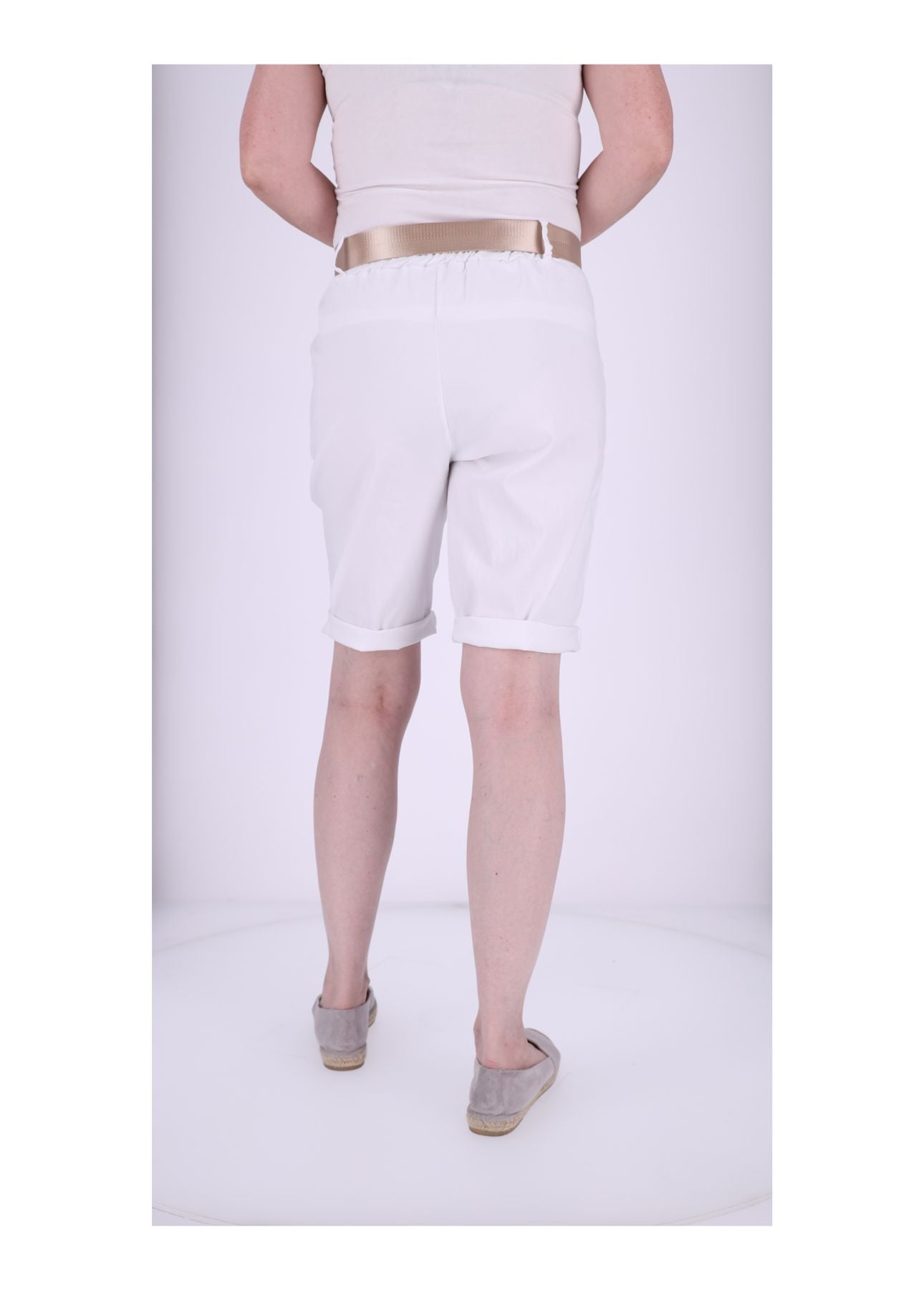 Bermuda Damen Gummizug Gürtel