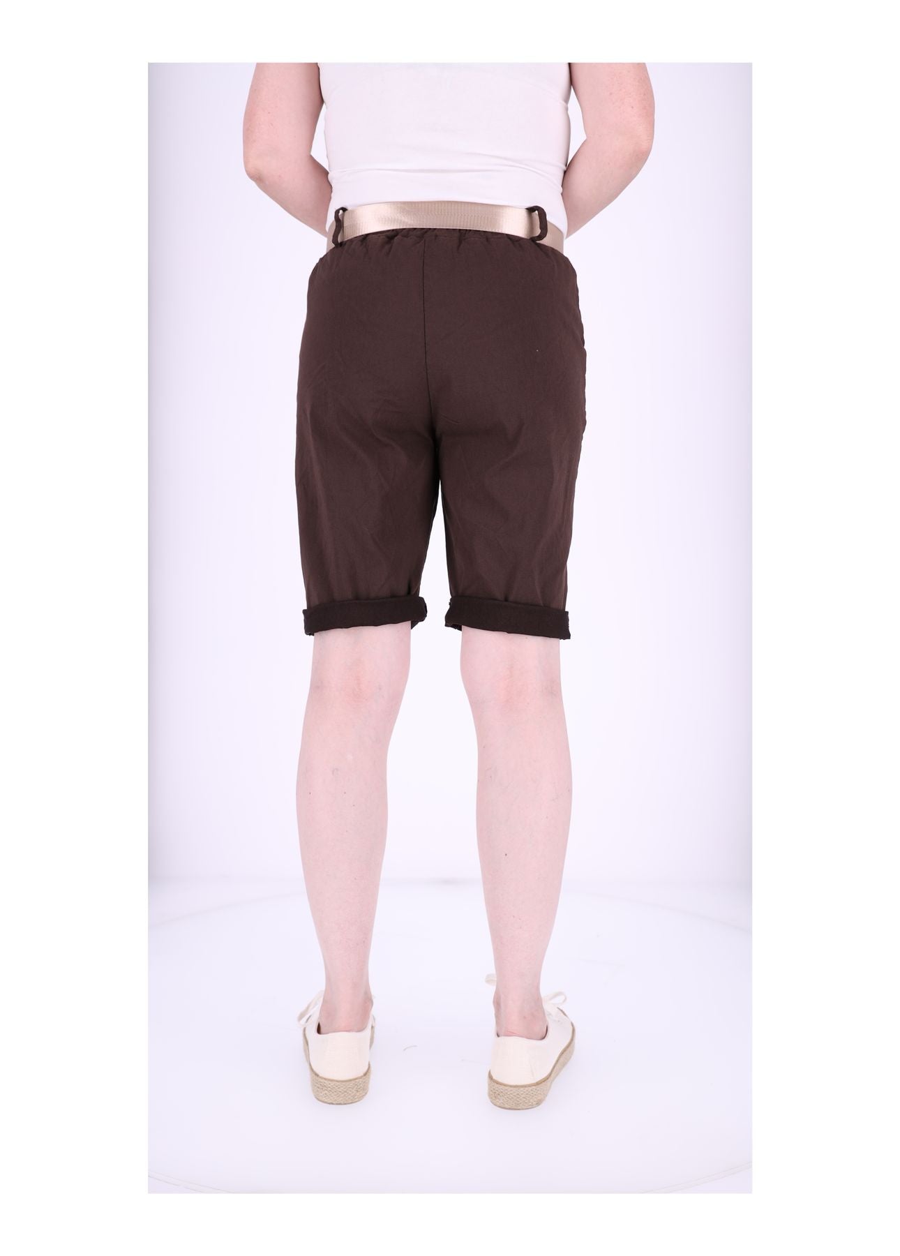 Bermuda Damen Gummizug Gürtel