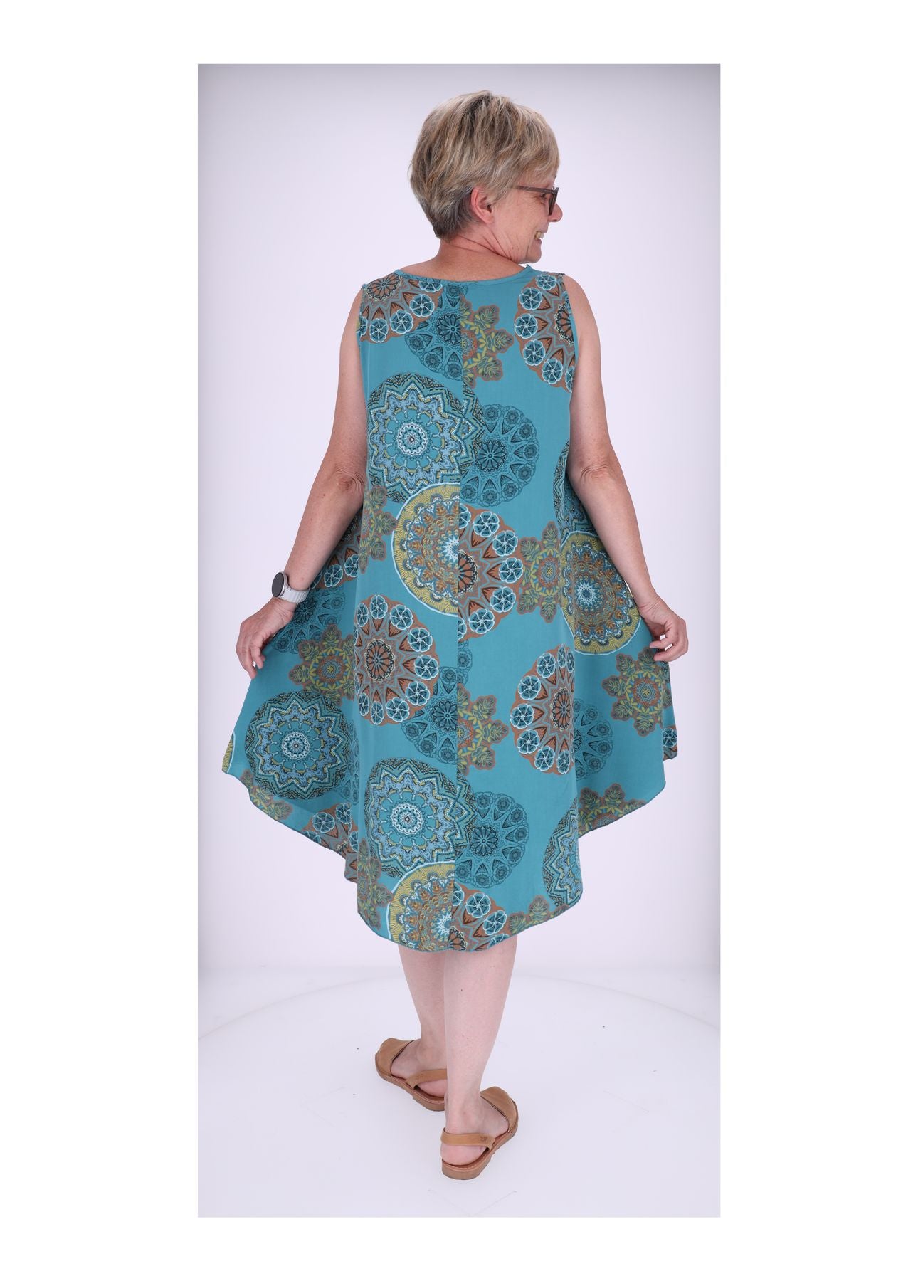 Trägerkleid AOP Kaleidoskop