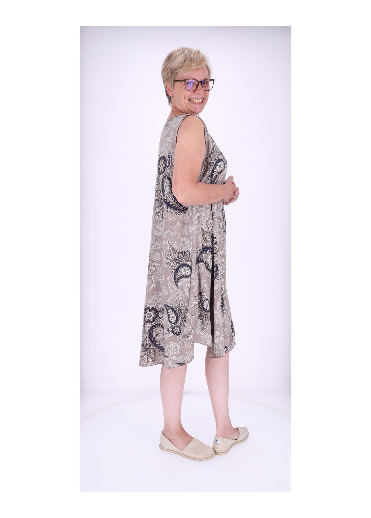 Trägerkleid AOP Paisseley