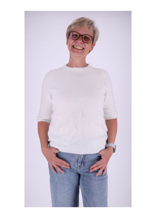 Strickpullover Damen kurzarm ohne Naht