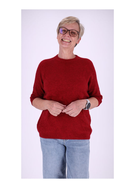 Strickpullover Damen kurzarm ohne Naht