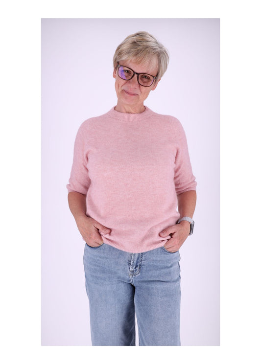 Strickpullover Damen kurzarm ohne Naht