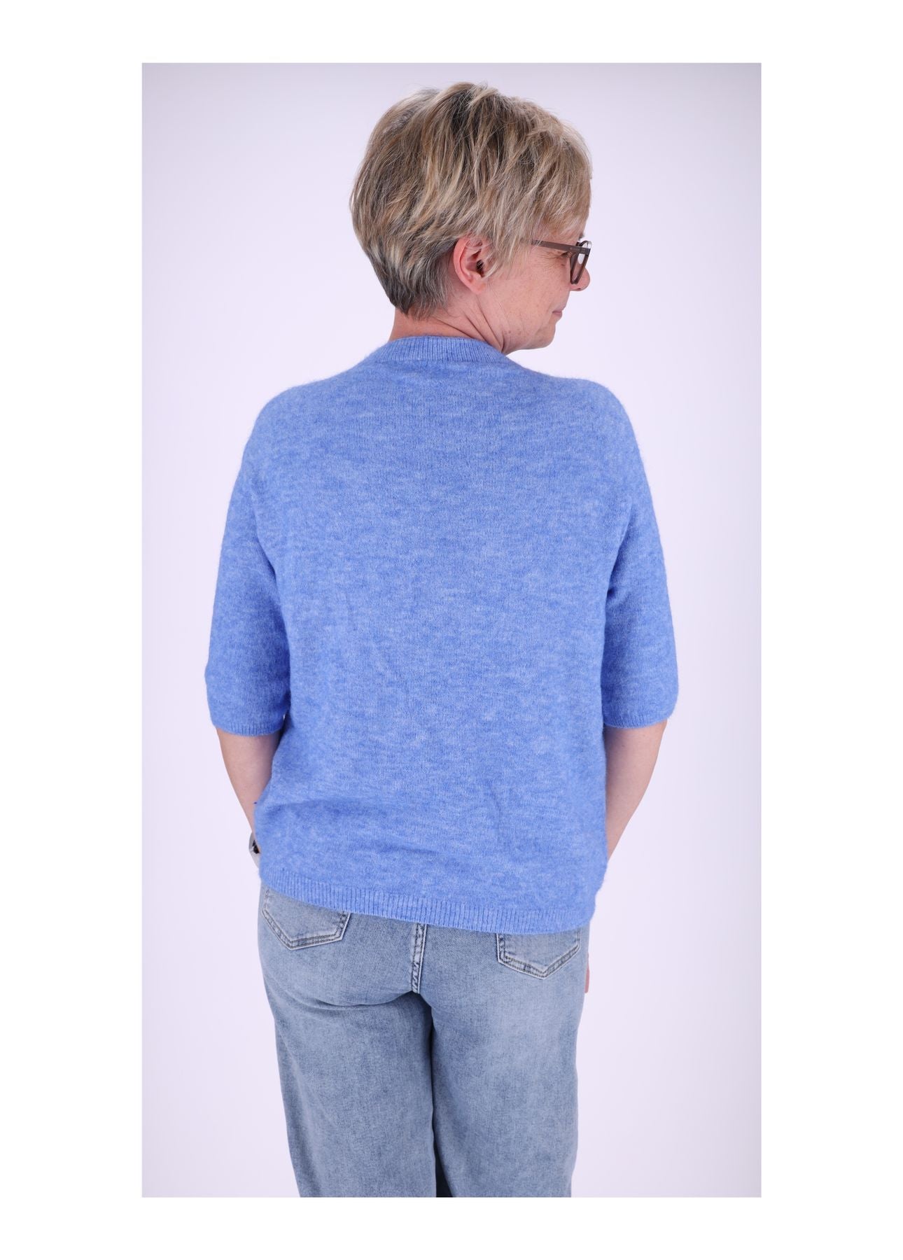 Strickpullover Damen kurzarm ohne Naht