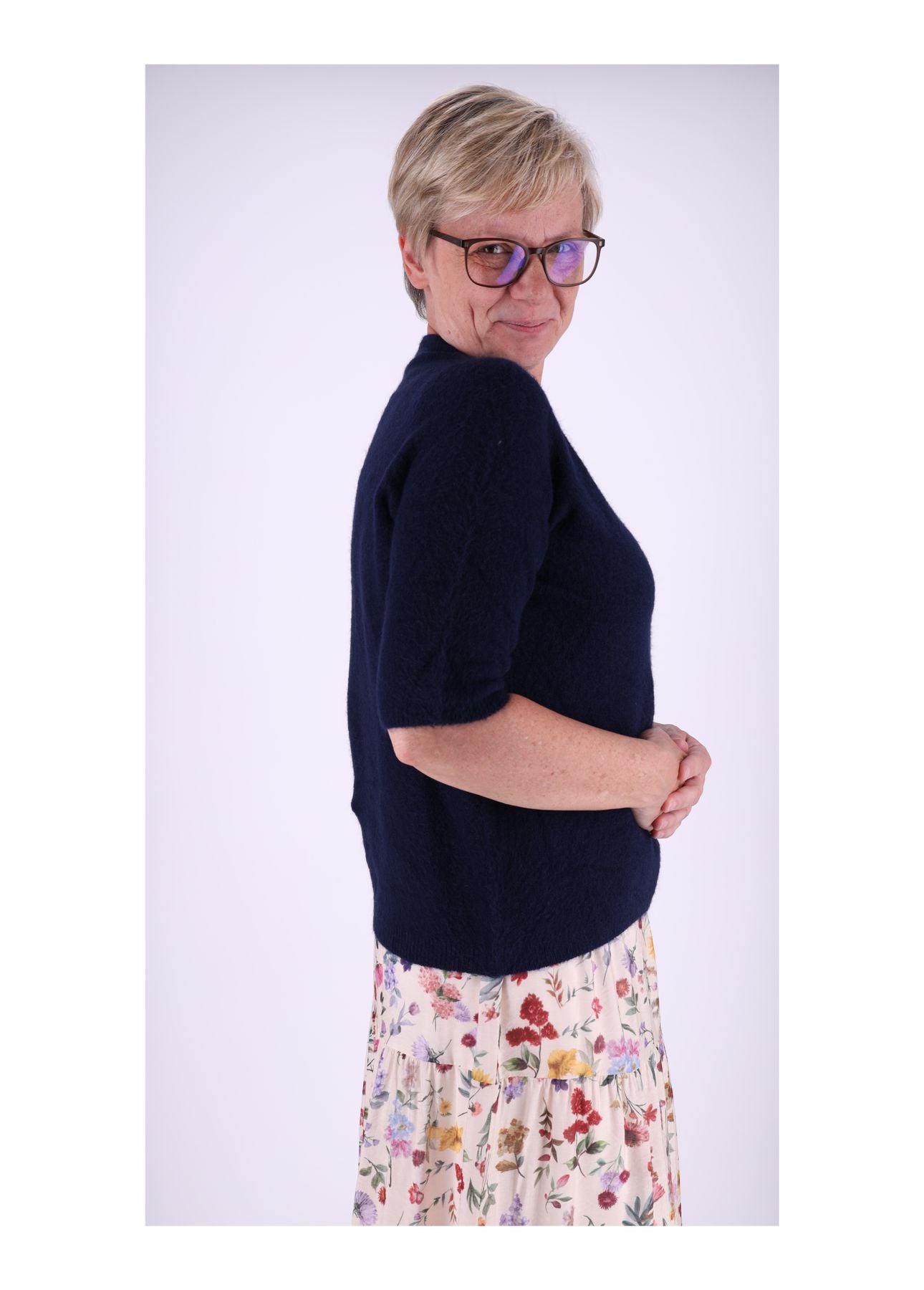 Strickpullover Damen kurzarm ohne Naht