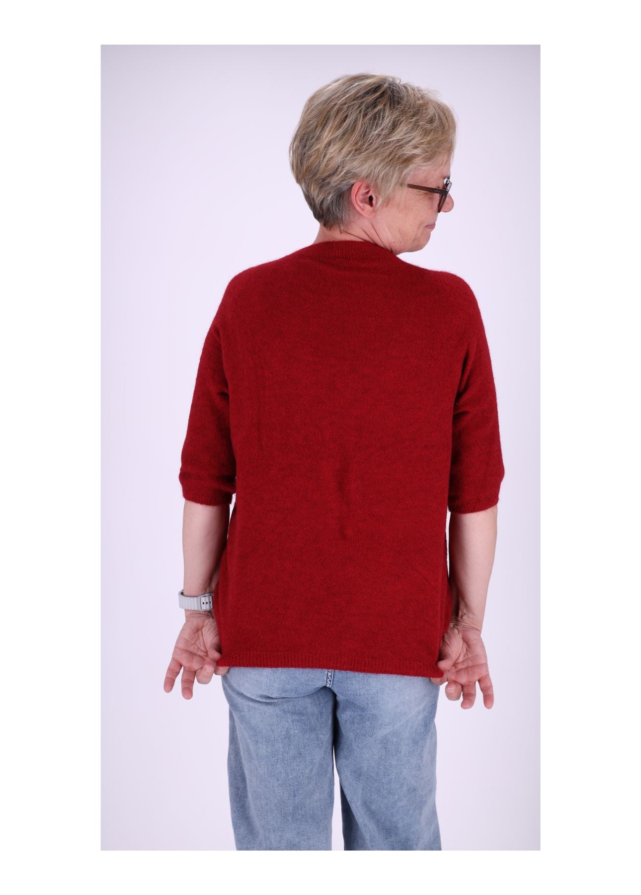 Strickpullover Damen kurzarm ohne Naht