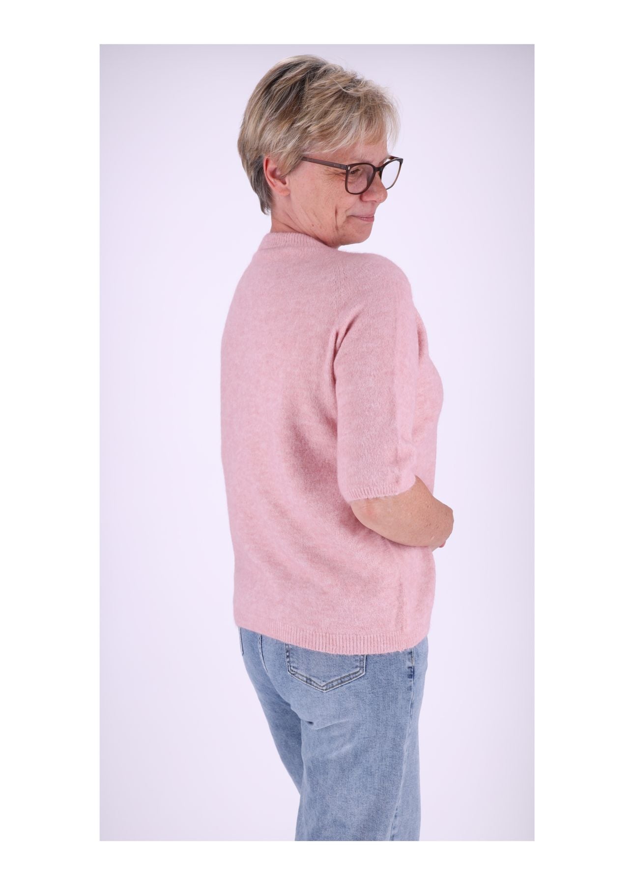 Strickpullover Damen kurzarm ohne Naht