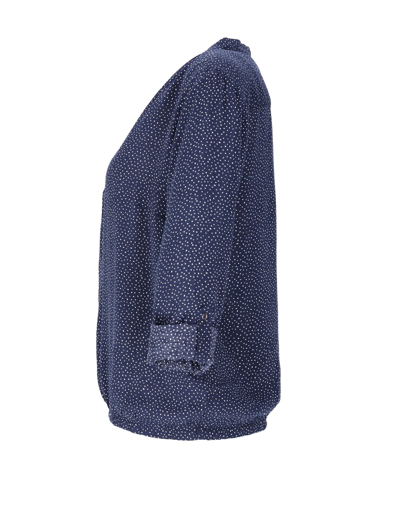 Bluse Damen Gummizug AOP Punkte