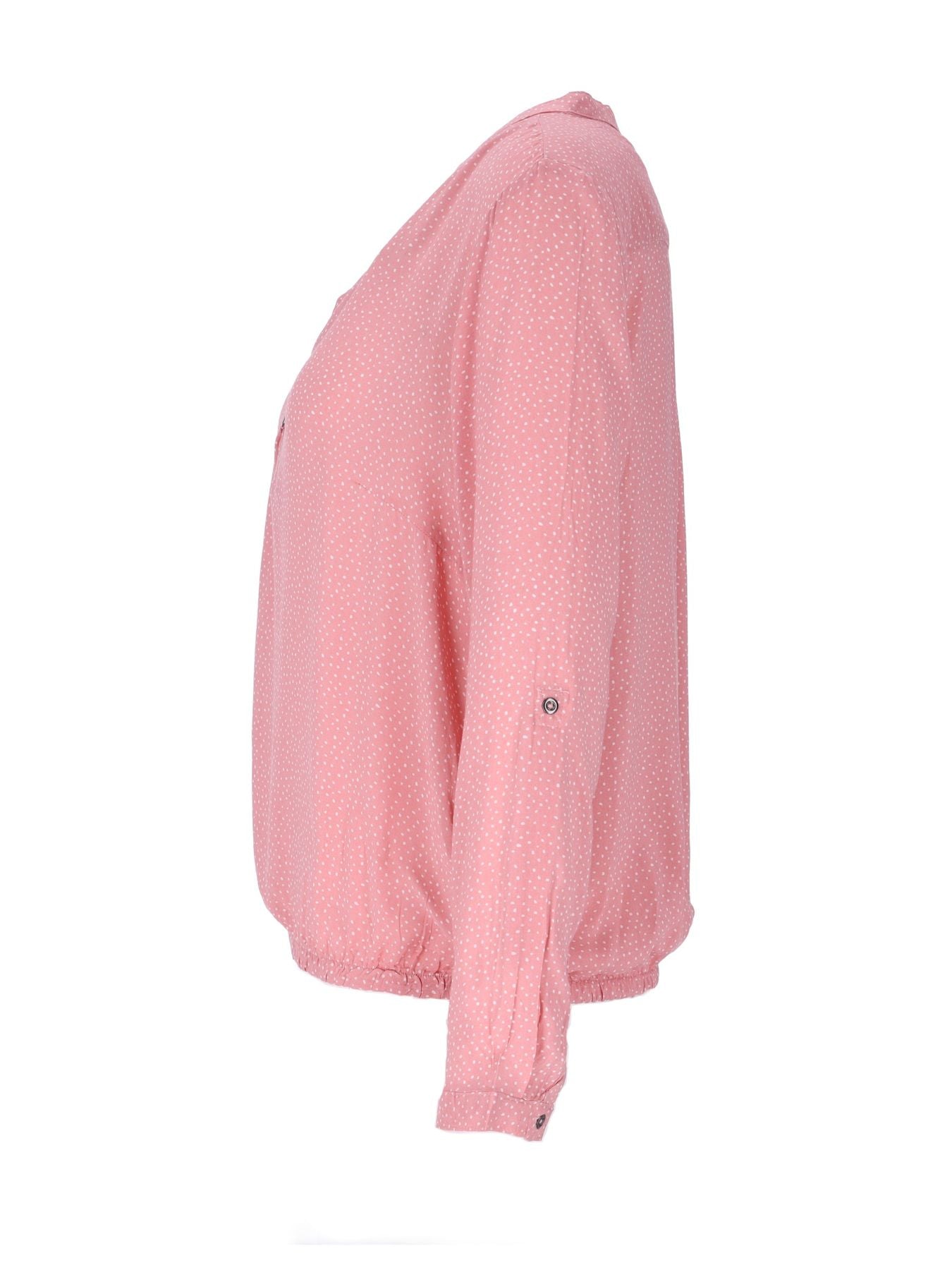 Bluse Damen Gummizug AOP Punkte