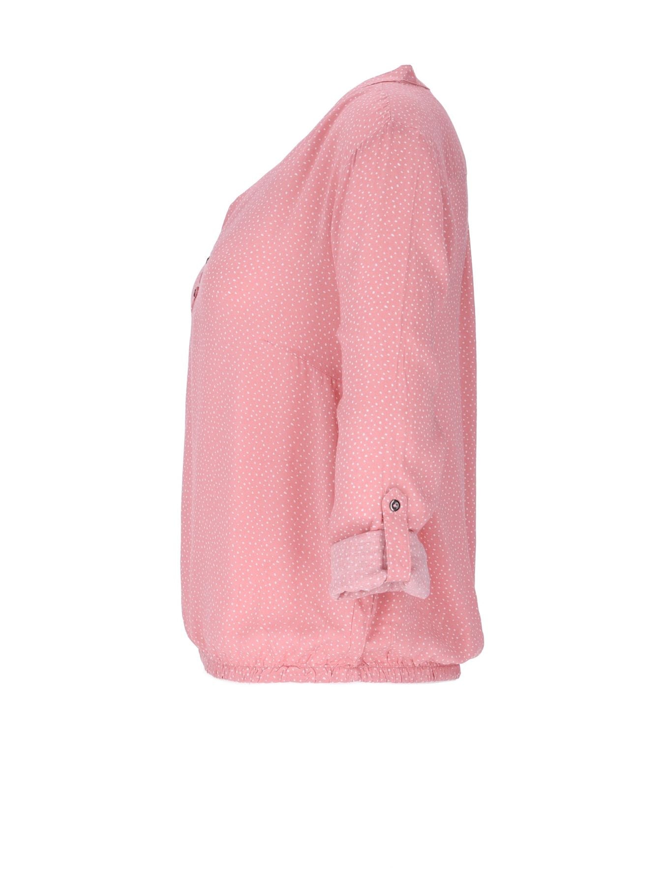 Bluse Damen Gummizug AOP Punkte