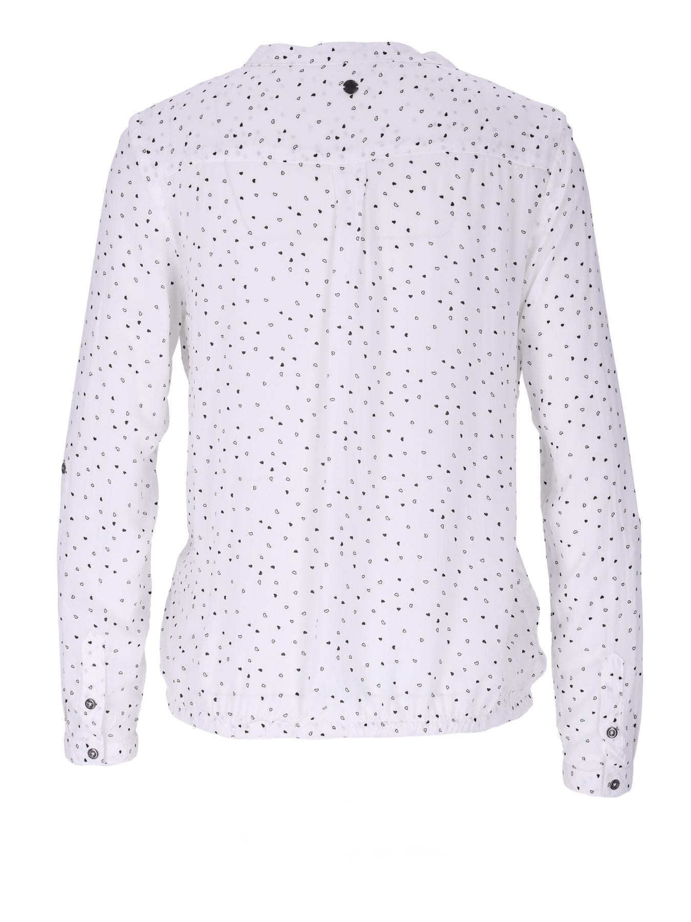 Bluse Damen Gummizug AOP Herzen