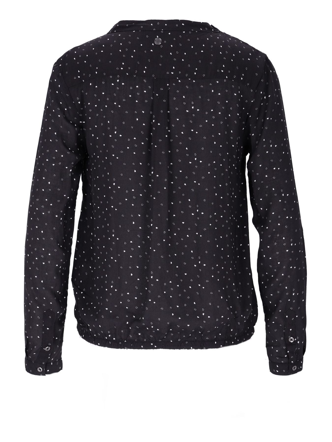 Bluse Damen Gummizug AOP Herzen