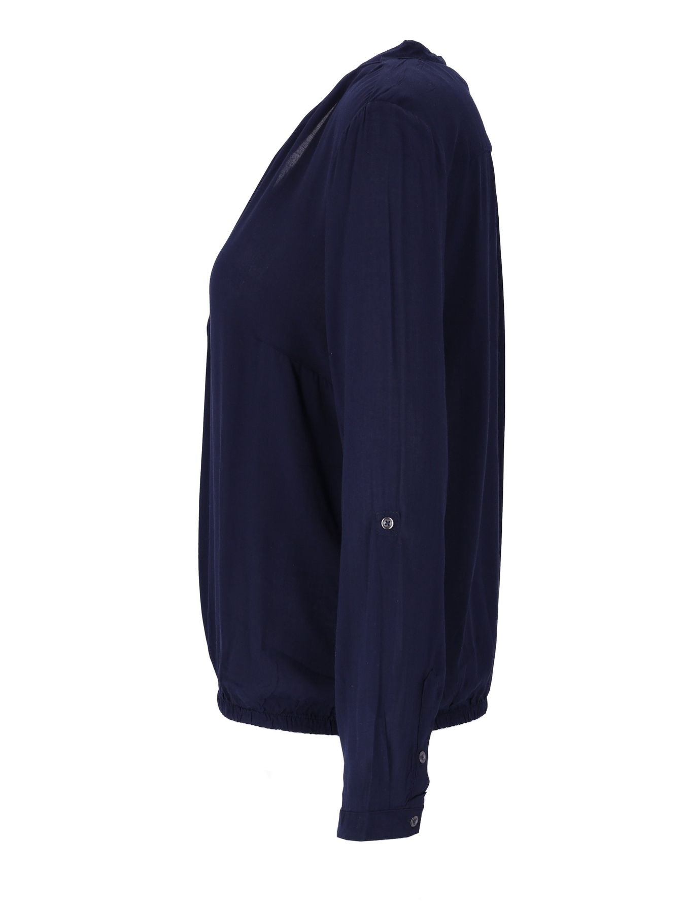 Bluse Damen Gummizug Uni