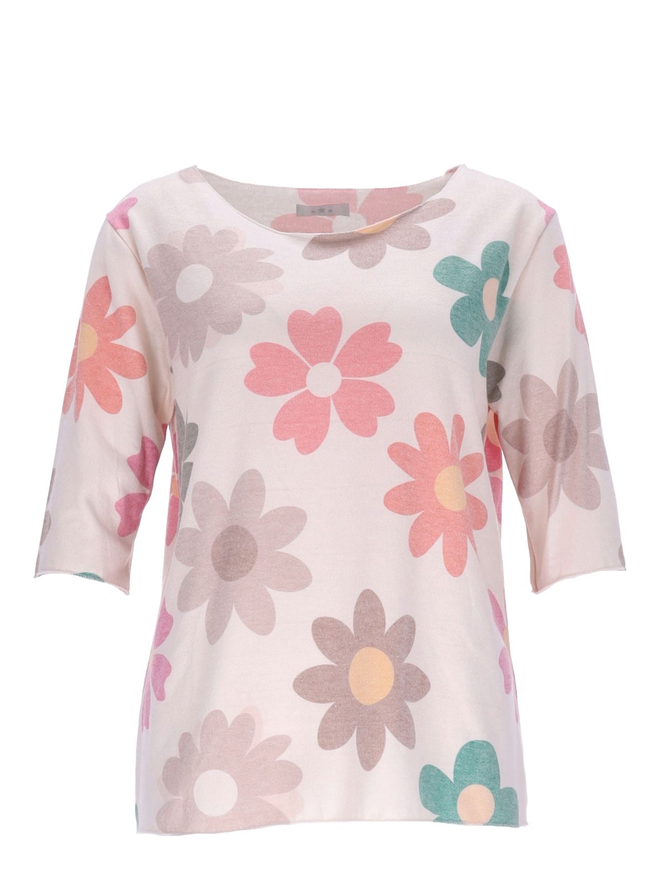 Damen T-Shirt Blumenprint