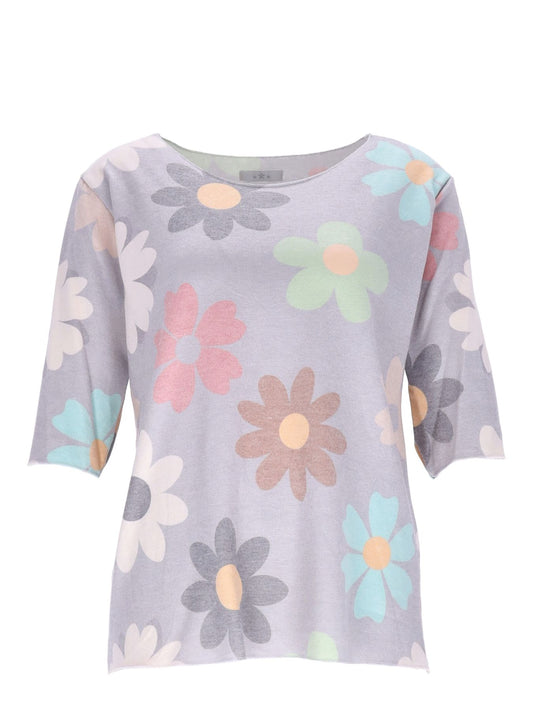 Damen T-Shirt Blumenprint