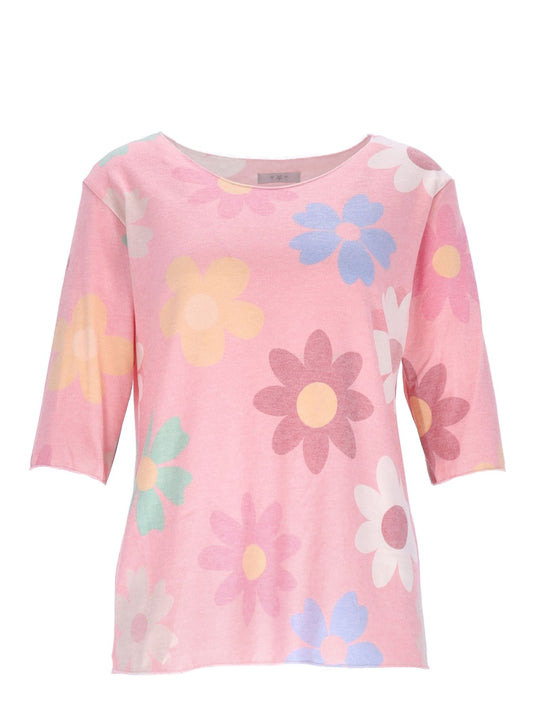 Damen T-Shirt Blumenprint