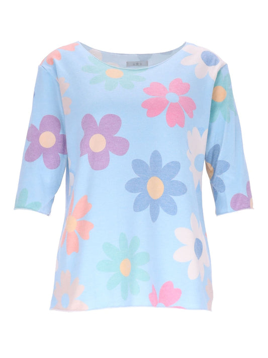 Damen T-Shirt Blumenprint