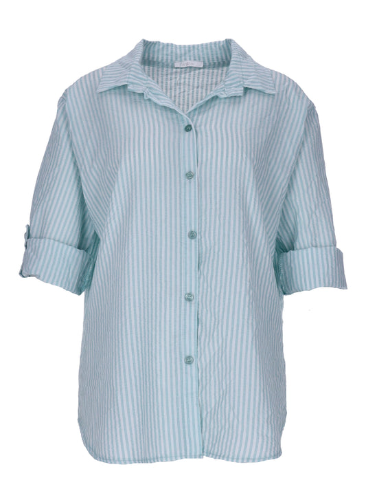 Bluse Streifen Krempelarm