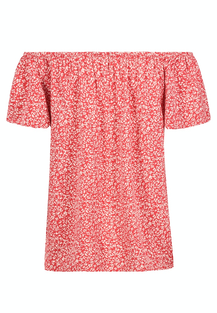 Bluse mit Carmenausschnitt