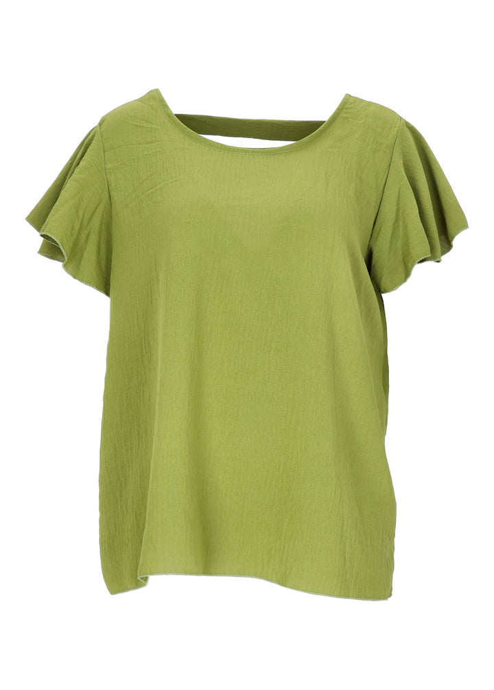 Damen T-Shirt Rückenausschnitt Splash of Color