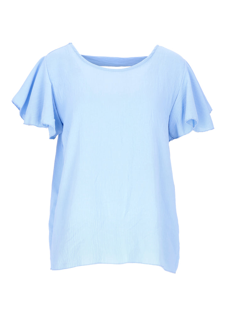 Damen T-Shirt Rückenausschnitt Splash of Color
