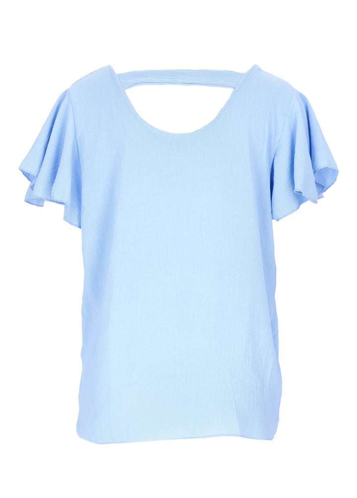 Damen T-Shirt Rückenausschnitt Splash of Color