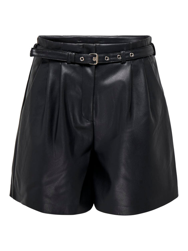 Damen Shorts Lederoptik