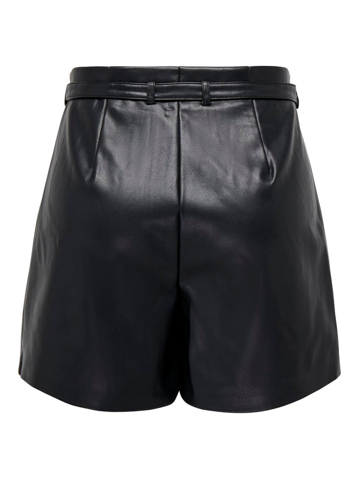 Damen Shorts Lederoptik