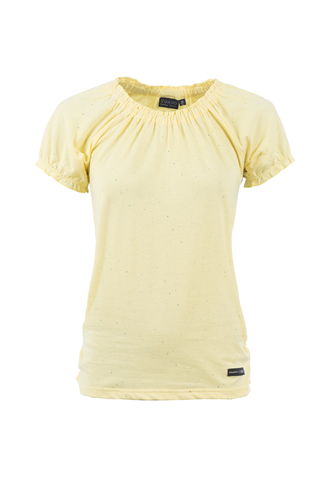 SOQUESTO Damen Carmenshirt gepunktet