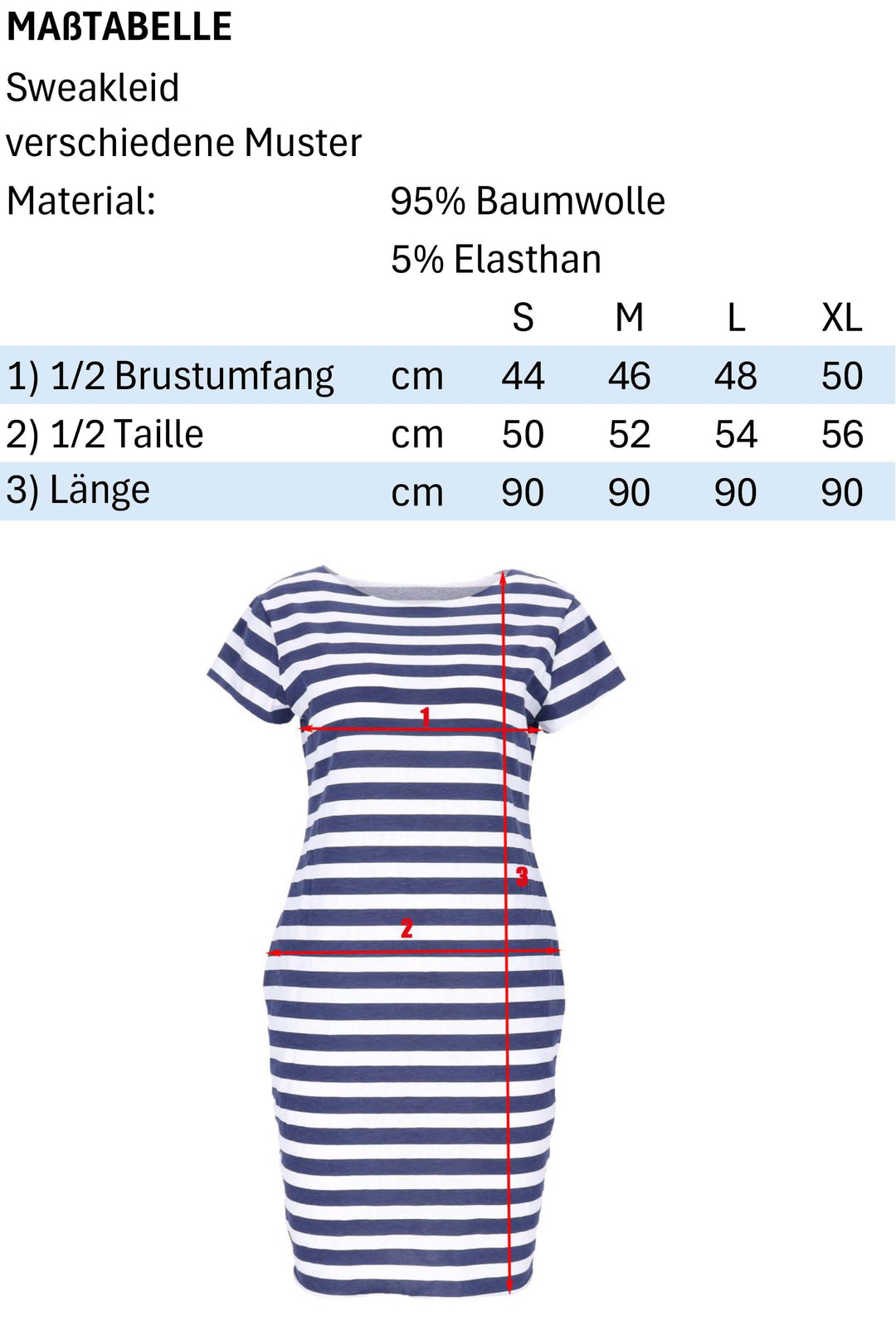 Kleid schmale Streifen