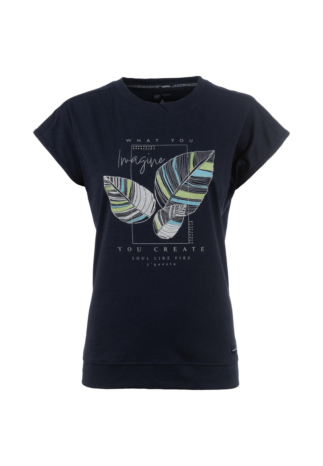 SOQUESTO Damen T-Shirt Baumwolle