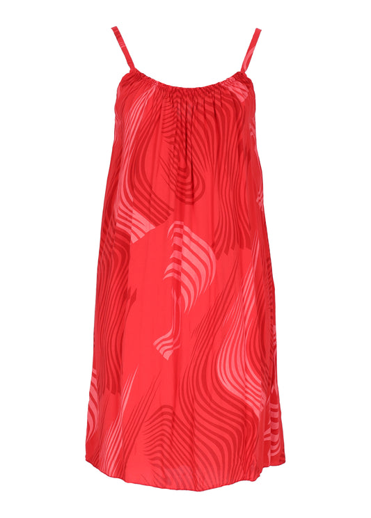 Kleid schmale Träger Wellen