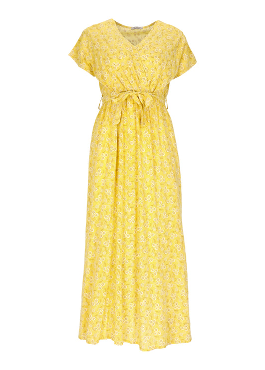 Kleid Wickeloptik Streublumen