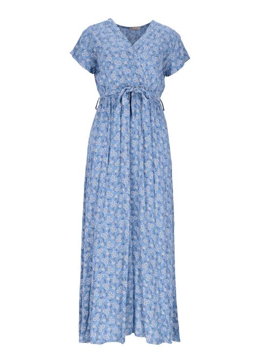 Kleid Wickeloptik Streublumen