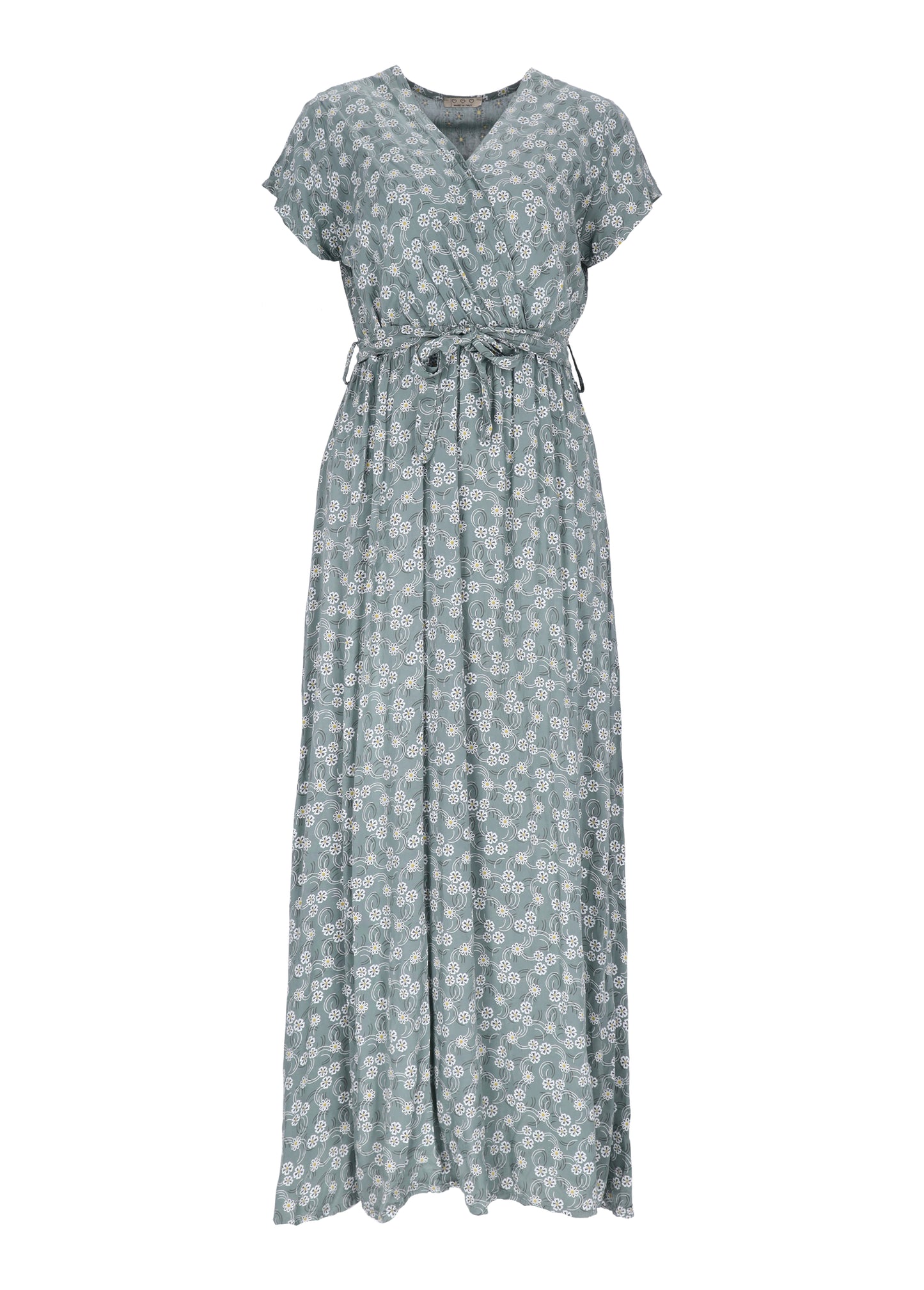 Kleid Wickeloptik Streublumen