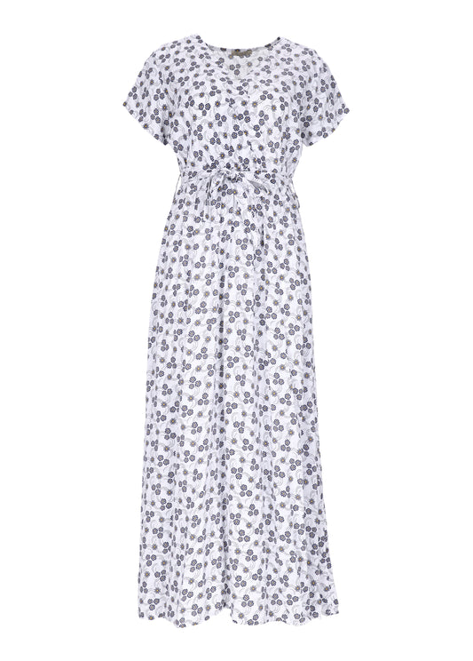 Kleid Wickeloptik Streublumen
