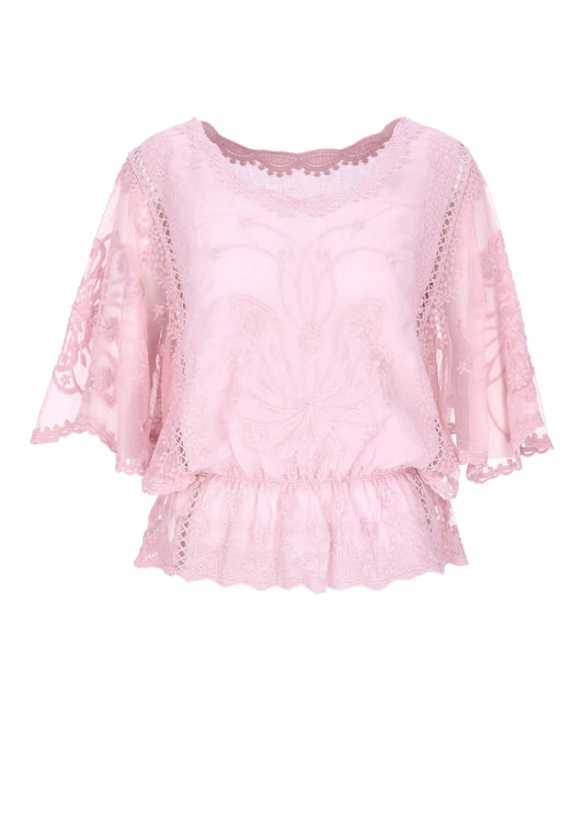 Damen T-Shirt Spitze