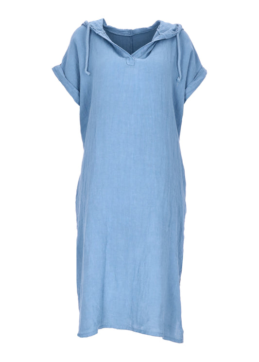 Kapuzenkleid Leinen