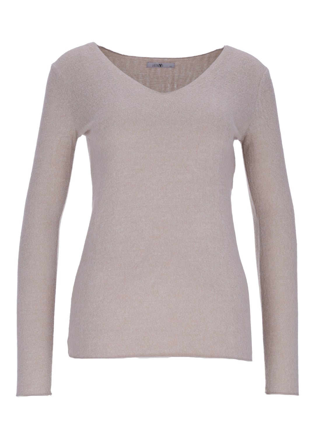 Hailys Langarm Shirt Damen beige