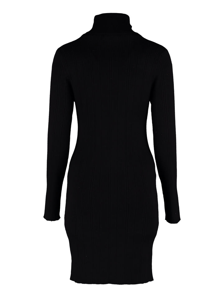 Hailys Feinripp-Kleid mit Rollkragen