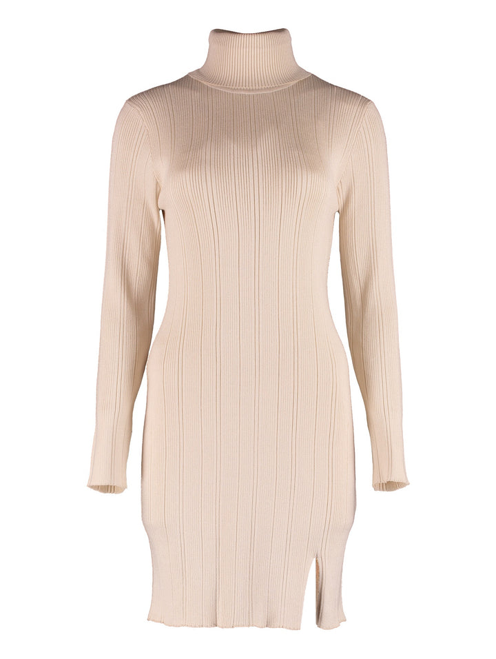 Hailys Feinripp-Kleid mit Rollkragen