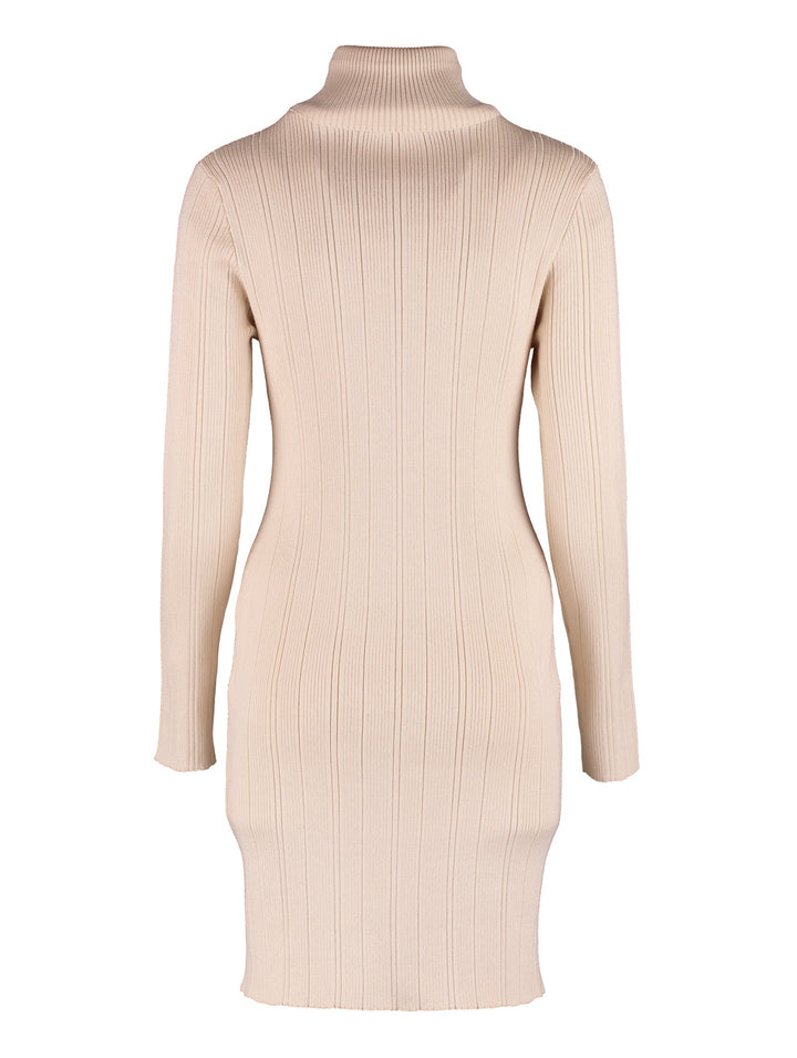 Hailys Feinripp-Kleid mit Rollkragen