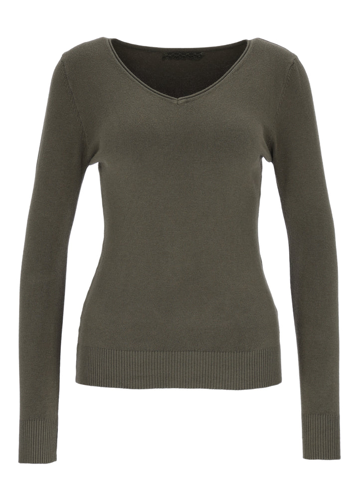 Strickpullover Damen V-Ausschnitt