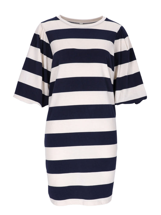 Kleid Ringel Puffärmel