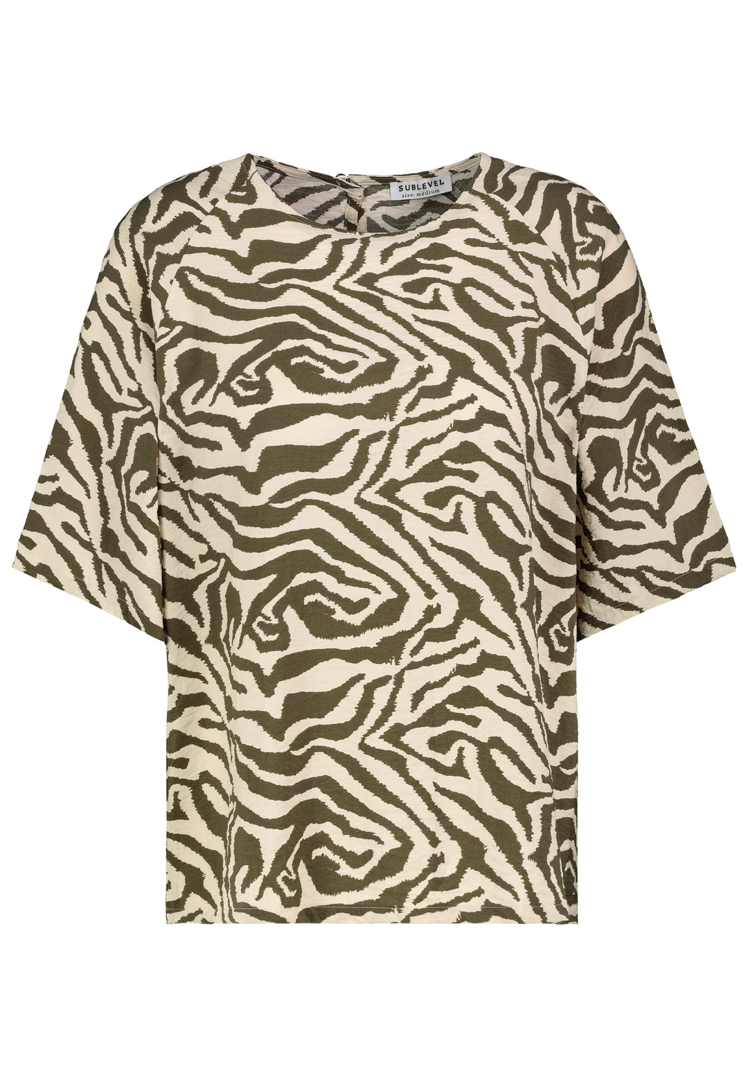 Authentic Style Bluse Raglanärmel