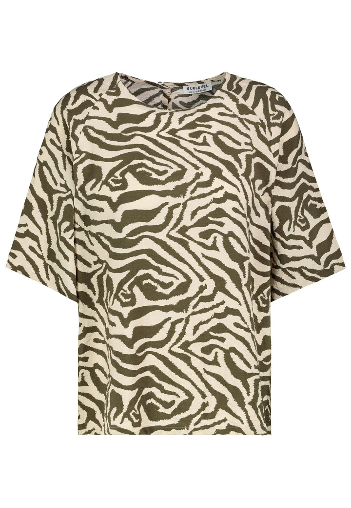 Authentic Style Bluse Raglanärmel