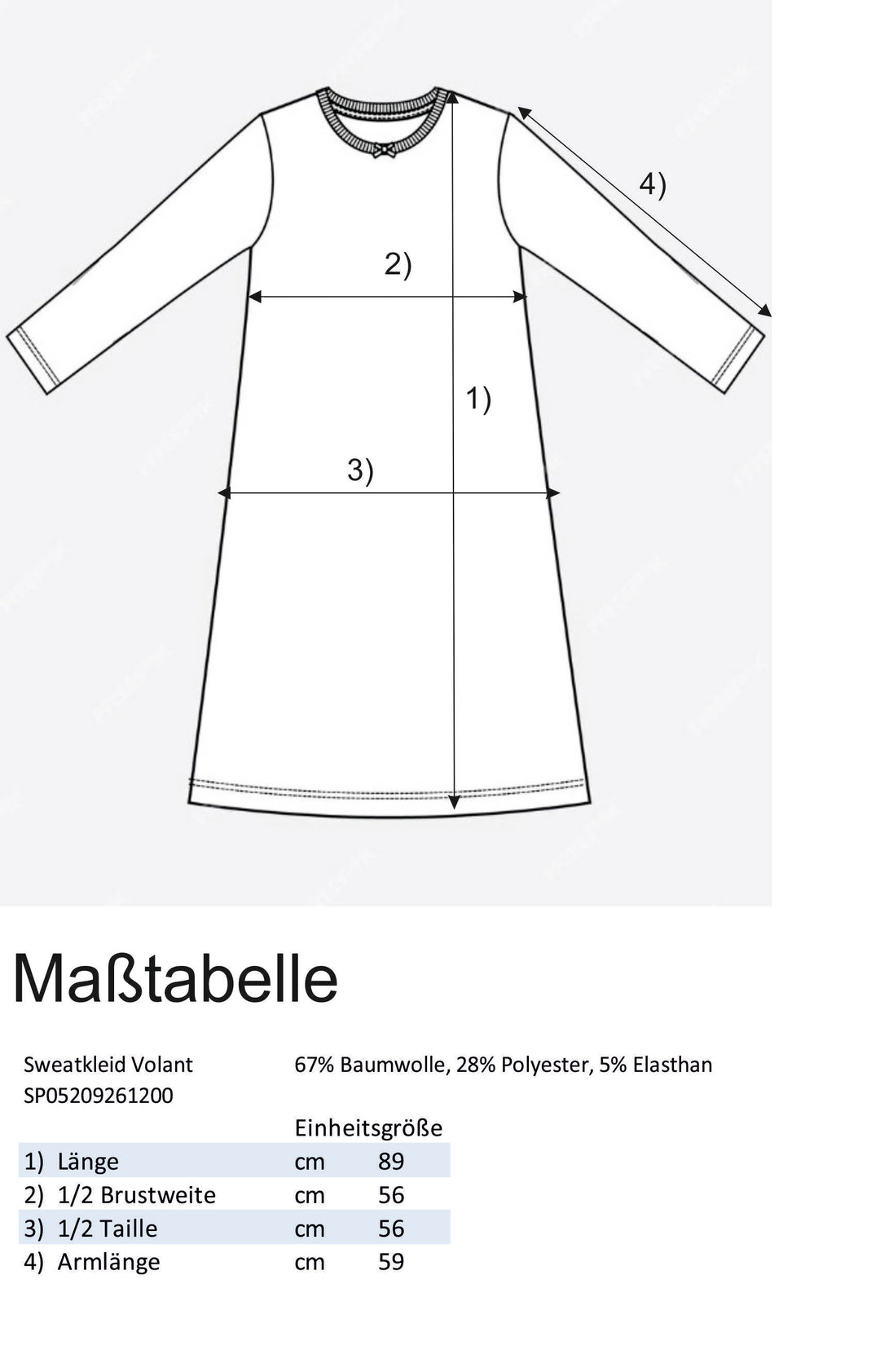 Sweatkleid gestreift